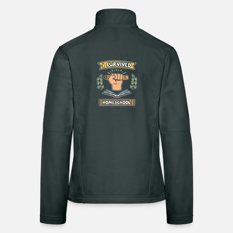 J’ai survécu à l’école à la maison graphique drôle d’éducation Veste en tissu softshell Femme