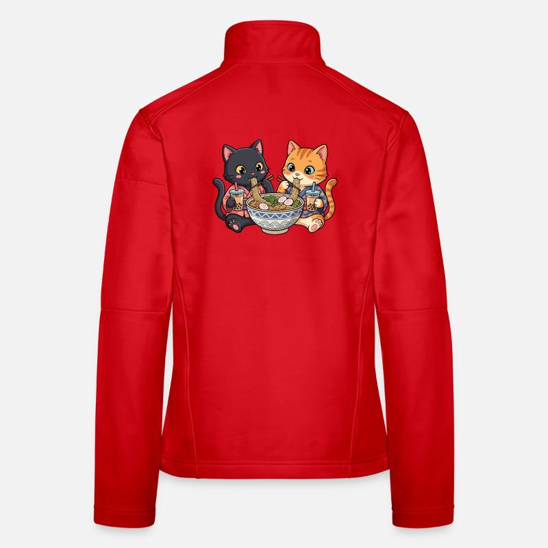 Cats Ramen Bubble Tea Women's Softshell Jacket