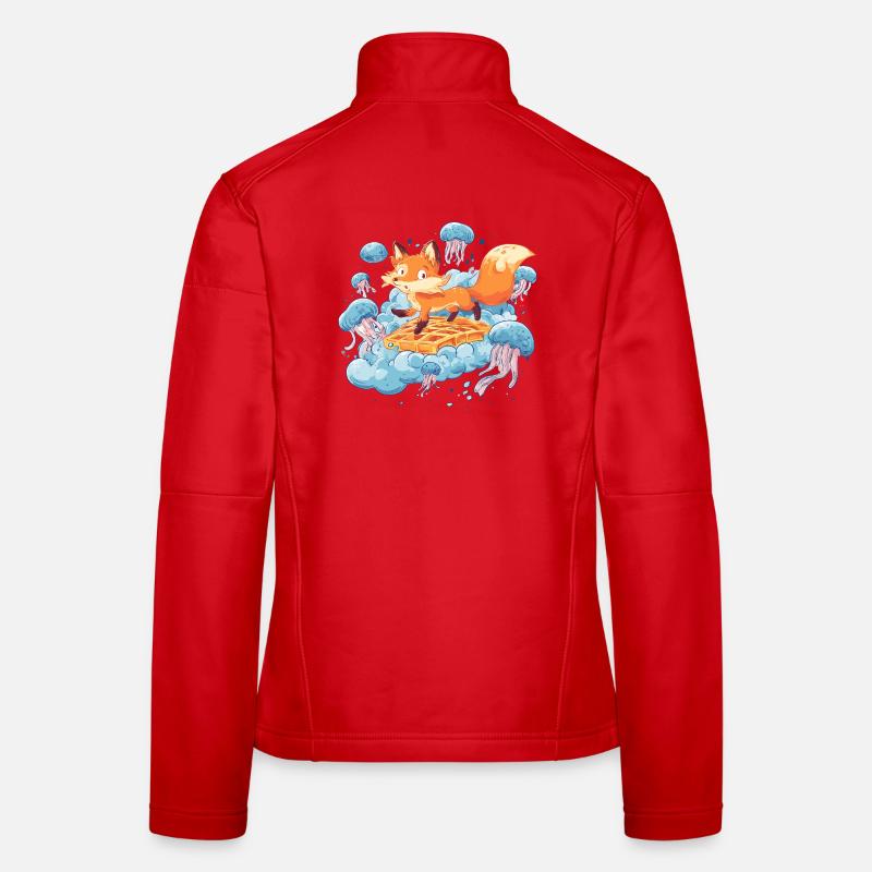 Fuchs auf Waffeltraum Frauen Softshelljacke