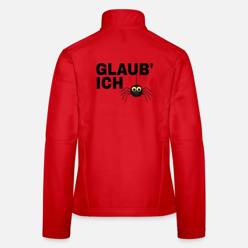 Glaub ich spinn - Spinnen Design  - Women's Softshell Jacket - red