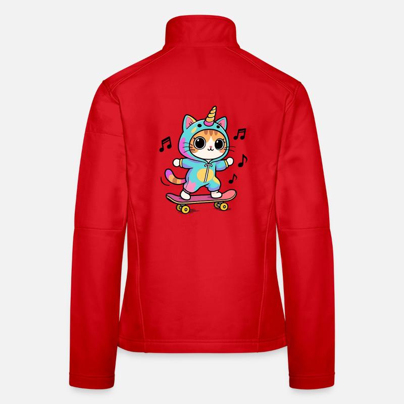 Chat Licorne Veste en tissu softshell Femme