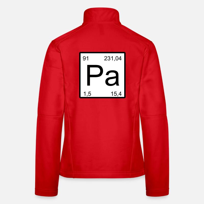 Protactinium Pa Element Typografie Frauen Softshelljacke