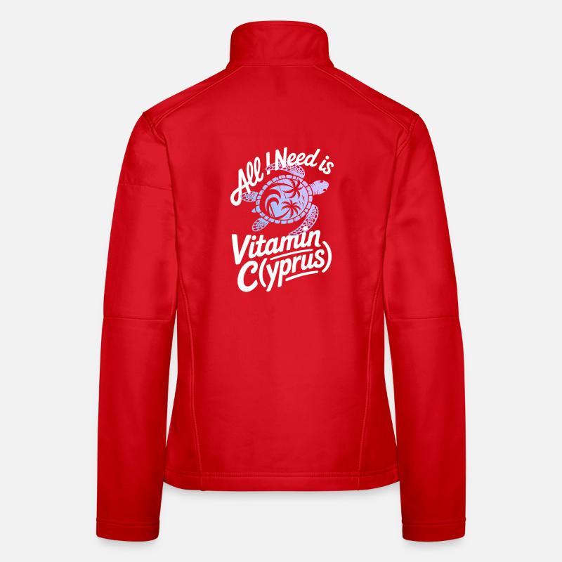 Zypern All I Need Is Vitamin Cyprus Zypern Flagge Frauen Softshelljacke