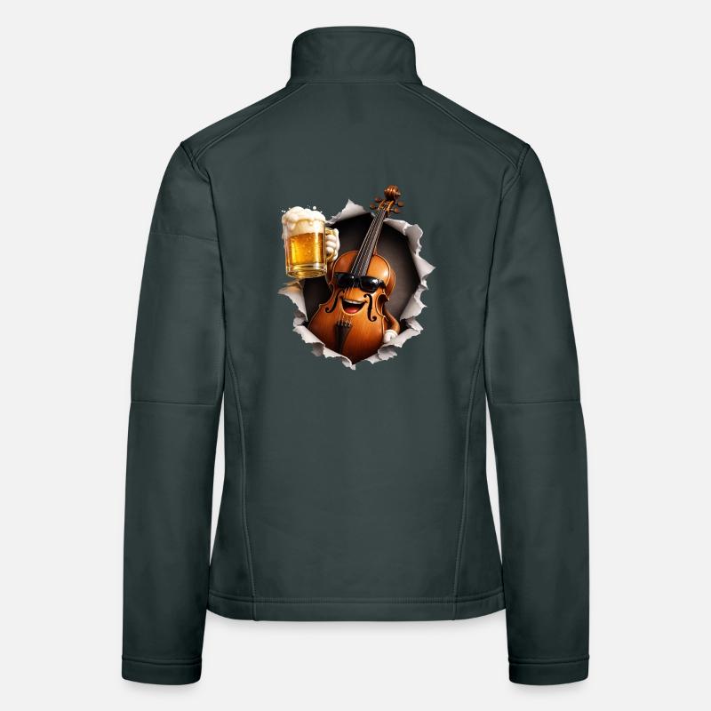 Bière au violoncelle Veste en tissu softshell Femme