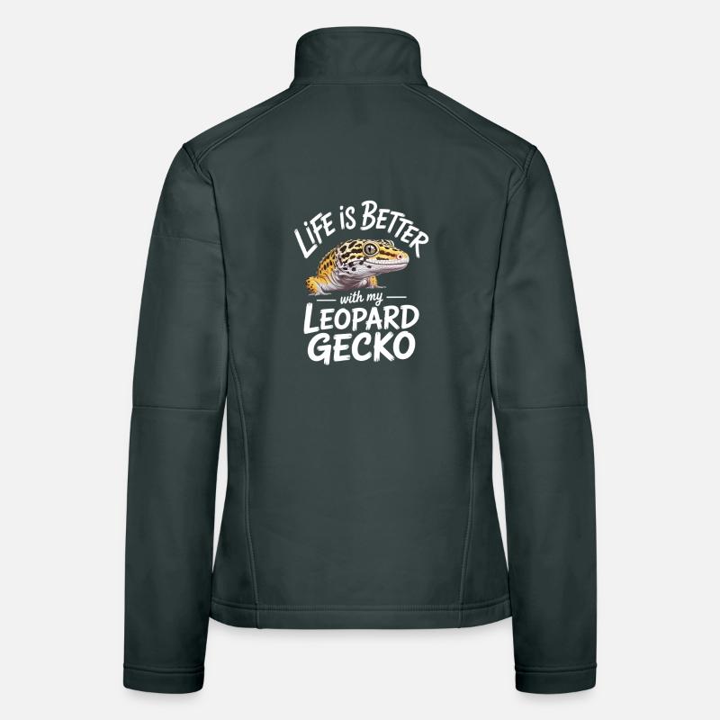 Das Leben ist besser mit Leopardgecko Tee Frauen Softshelljacke