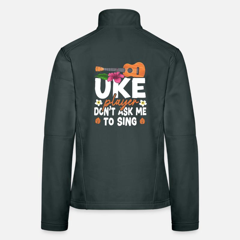 Hawaiian Ukulele Uke Uke Player Women's Softshell Jacket