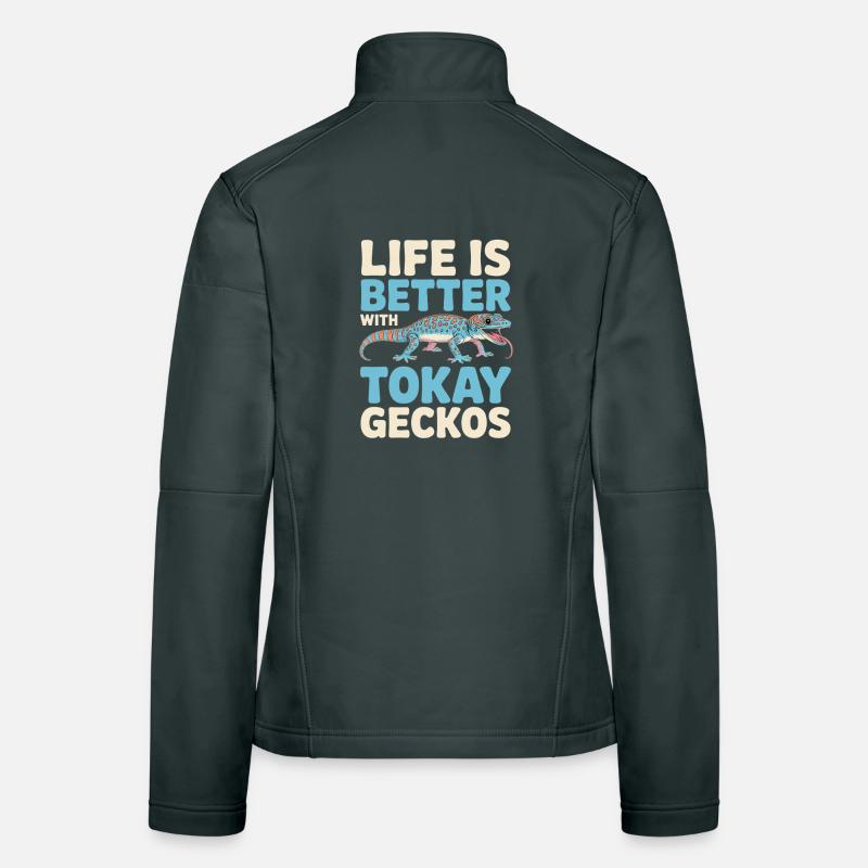 Das Leben ist besser mit Tokay-Geckos Frauen Softshelljacke
