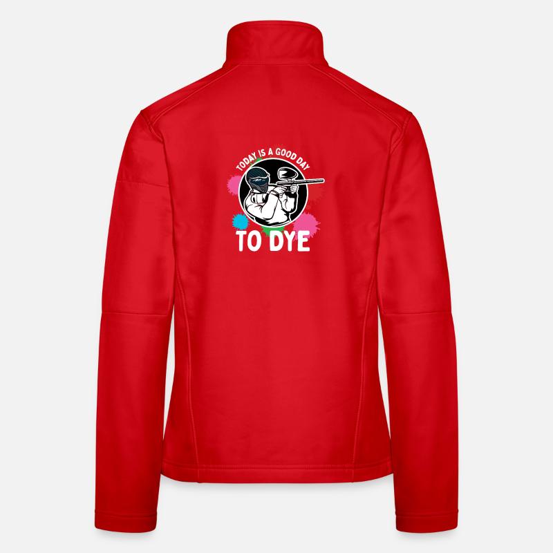 Conception sportive compétitive avec action de paintball et éclaboussures Veste en tissu softshell Femme