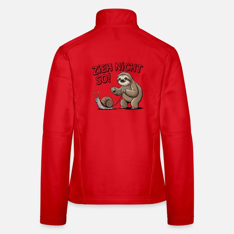 Sloth Humor Don't Pull So Cartoon Women's Softshell Jacket