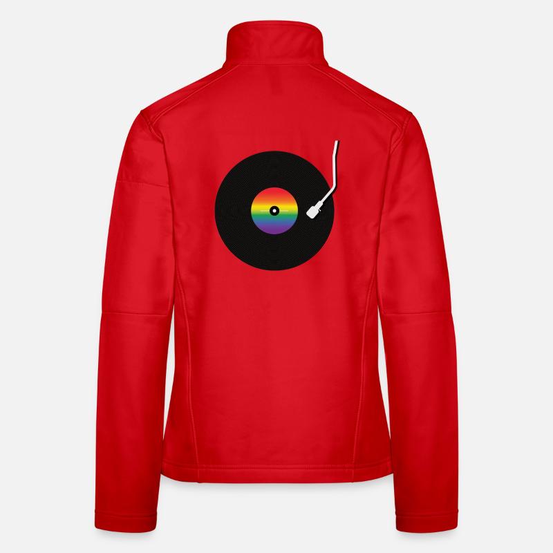 Rainbow Vinyl Record Women's Softshell Jacket