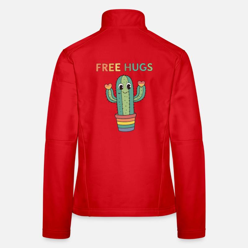 Cactus Rainbow Cuddles Women's Softshell Jacket