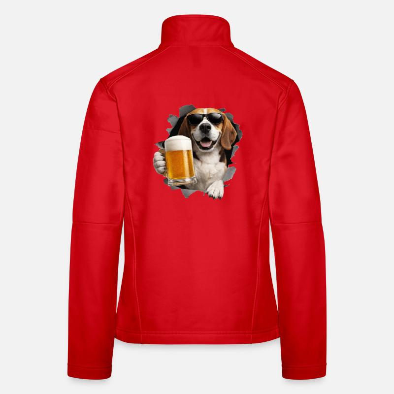 Beagle Bier Frauen Softshelljacke