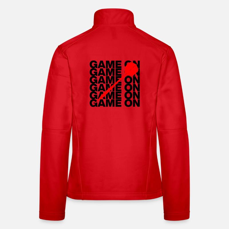 Game On: Dart Attack! ONEHUNDRETEIGHTY, Pfeil rot Frauen Softshelljacke