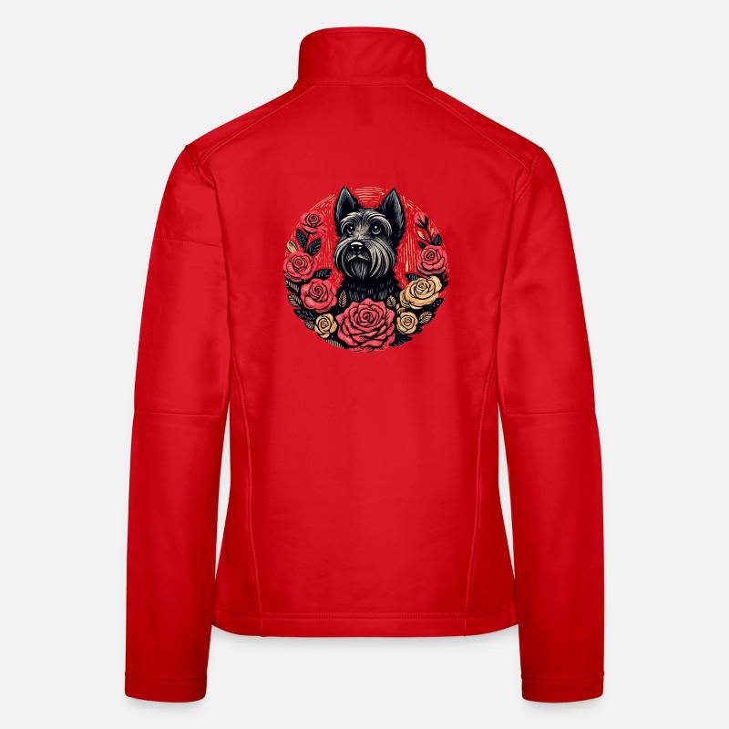 Terrier Rose Circle Women's Softshell Jacket