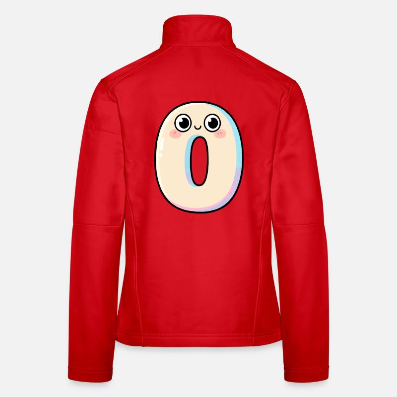 Zero Kawaii lächelt - Frauen Softshelljacke - Rot