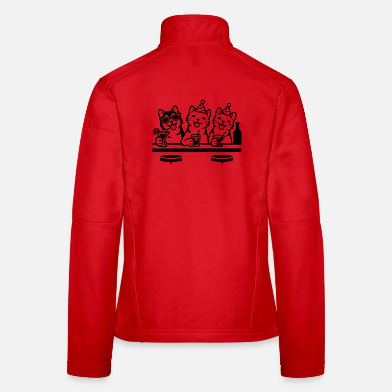 Fête Chats Gueule de bois Bar Boire Veste en tissu softshell Femme
