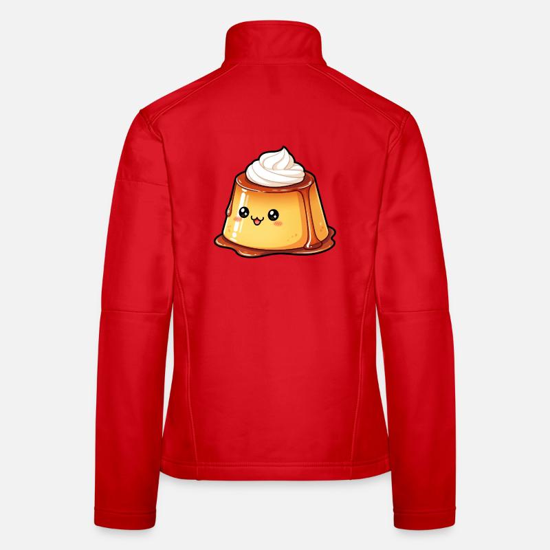 Kawaii Caramel Pudding Women's Softshell Jacket