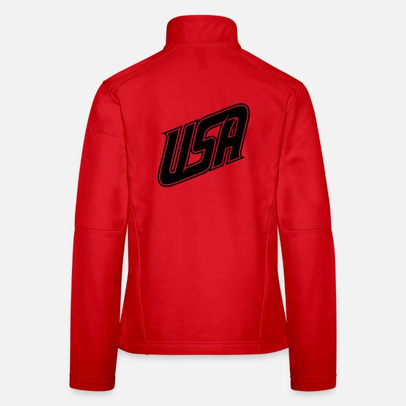 USA  Logo - Farbe variabel Frauen Softshelljacke