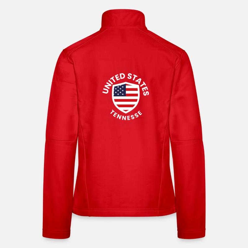 USA Tennessee Shield Flag Women's Softshell Jacket