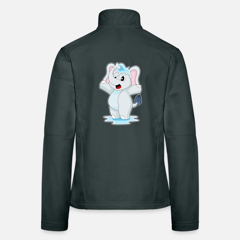 Elefant Wasser Frauen Softshelljacke