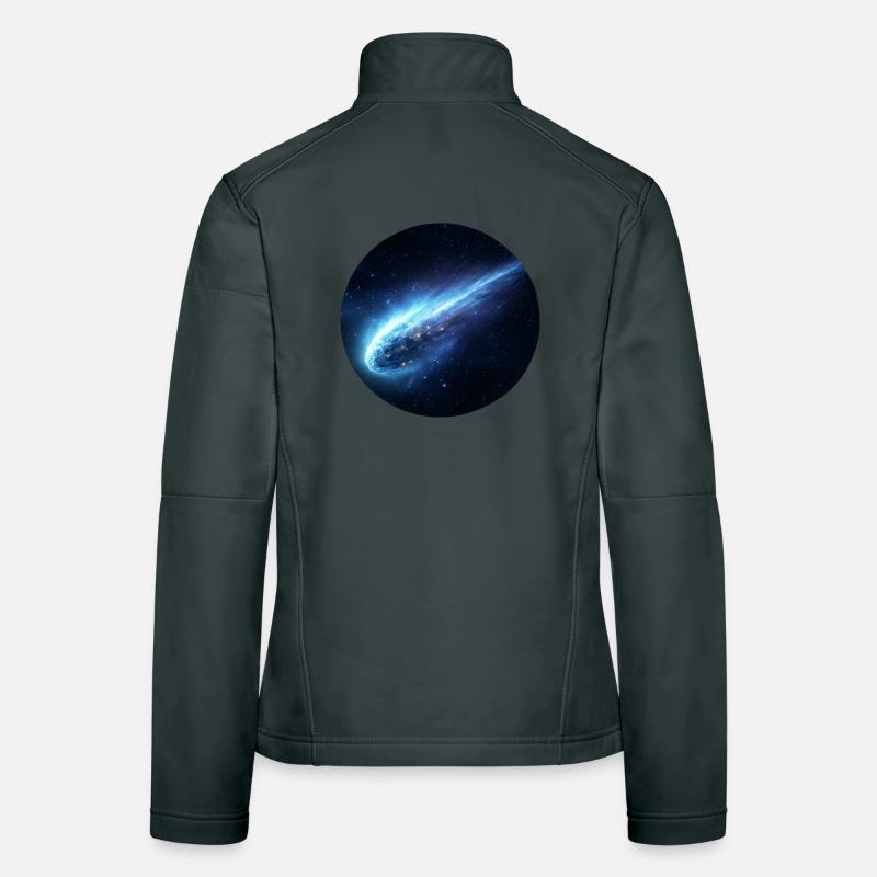Astronomy Space Comet Streaking Tail Women's Softshell Jacket