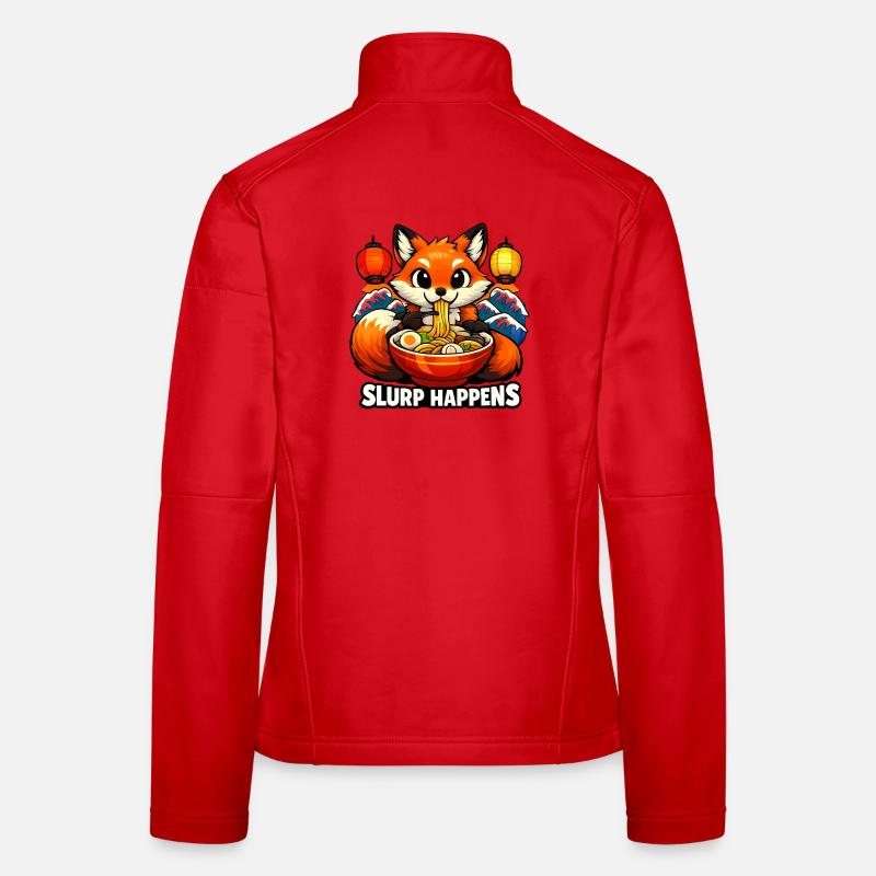 Fuchs Ramen Slurp Happens Frauen Softshelljacke