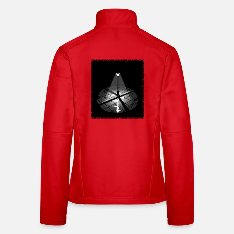 Lumière de rue solitaire Éclairage nocturne Grunge Veste en tissu softshell Femme