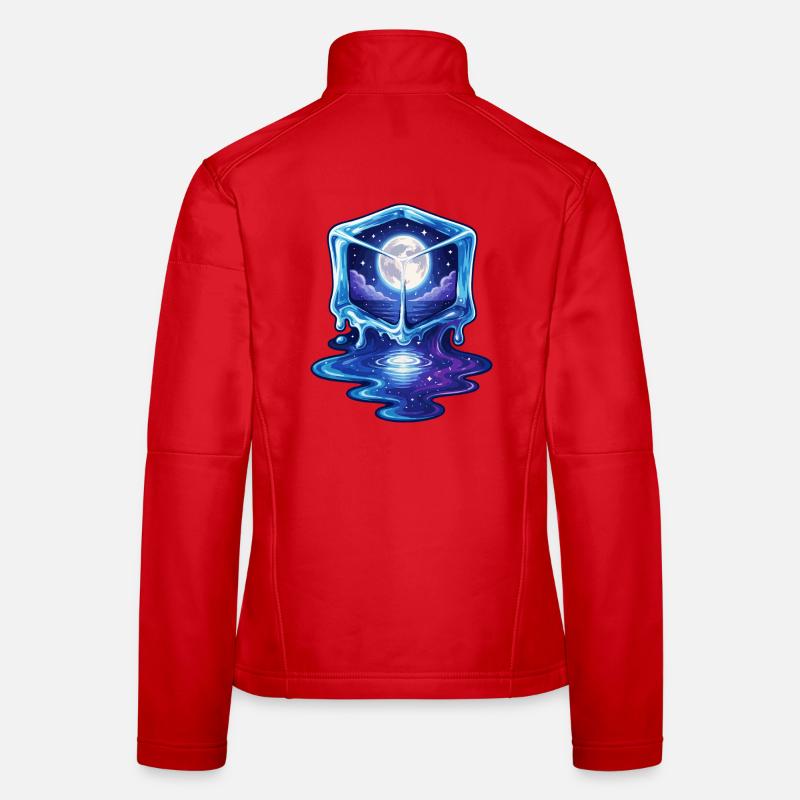 Kosmische Eiswürfel-Galaxie Frauen Softshelljacke