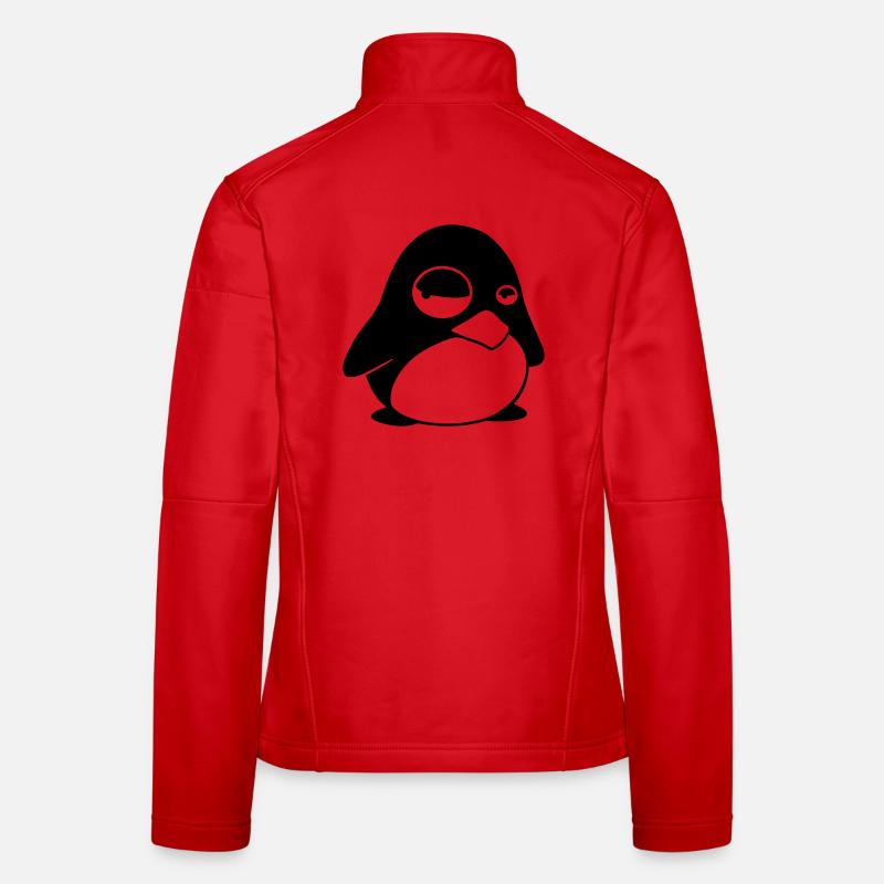 Grumpy Tux – Drôle de Penguin Linux pour les geeks Veste en tissu softshell Femme