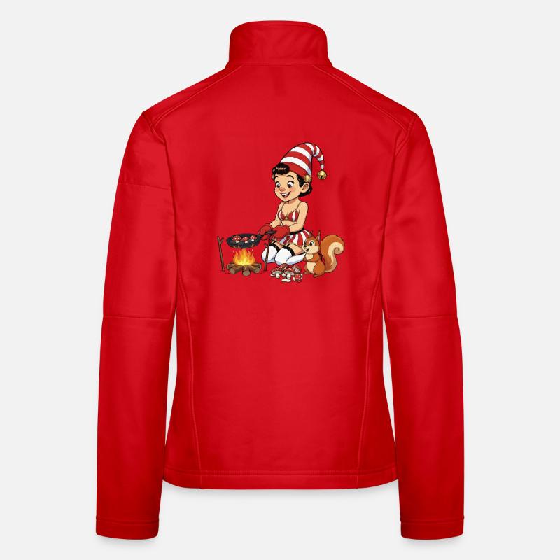 Leprechaun-Mädchen backt Pilze Frauen Softshelljacke