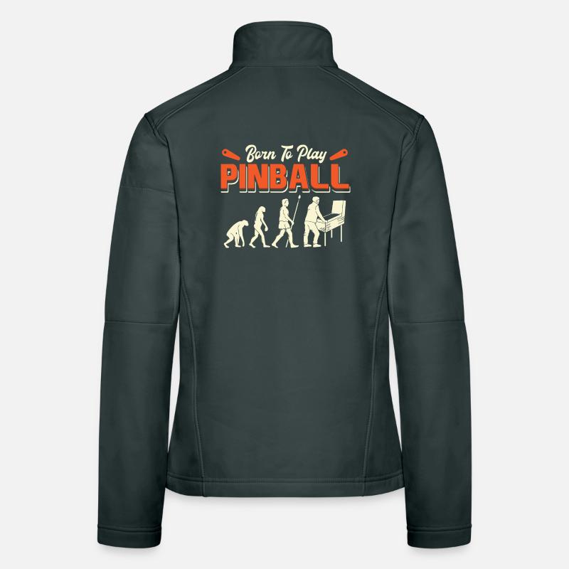 Born To Play Pinball Evolution Women's Softshell Jacket