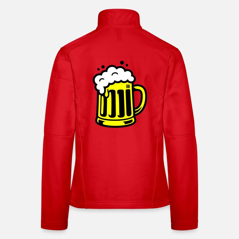 Bier Bierkrug Symbol Frauen Softshelljacke