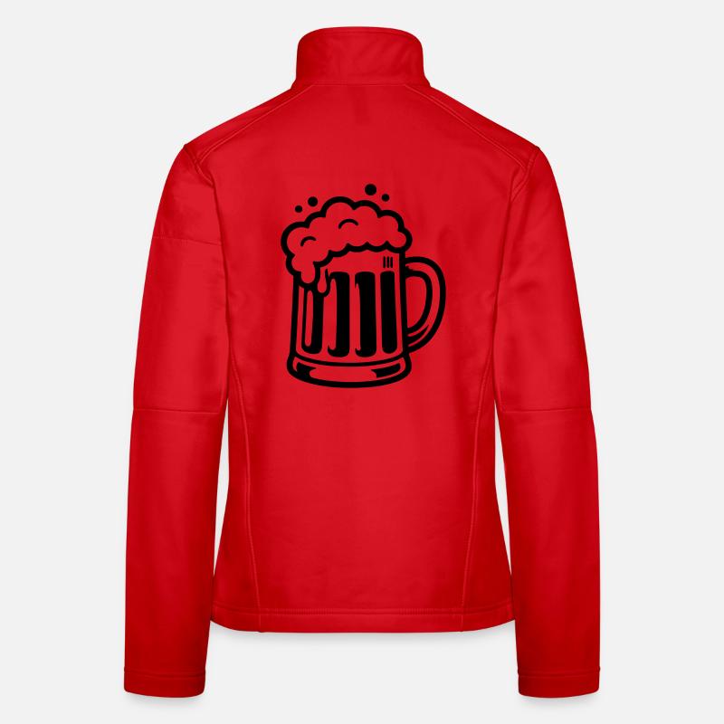 Bière Mug, Bière Comique Veste en tissu softshell Femme