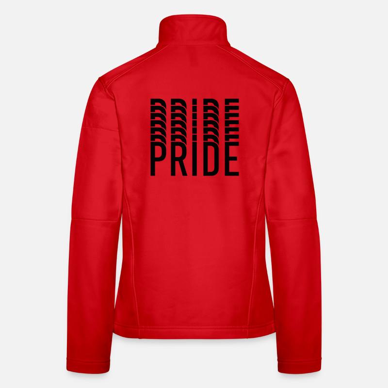 Pride Typography Contrast Pattern Women's Softshell Jacket