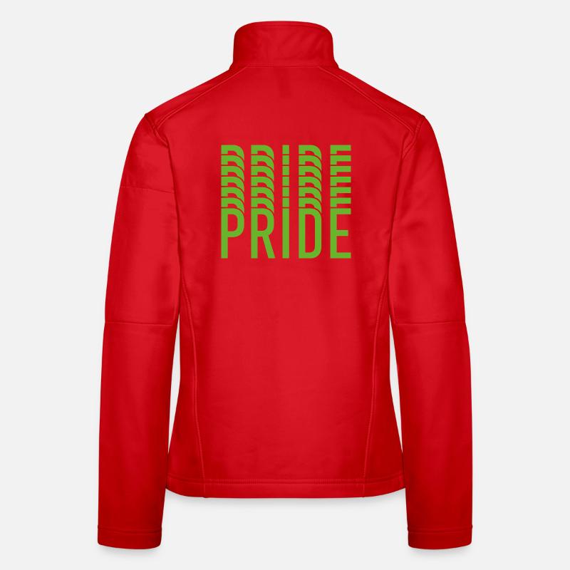 Lime Green Pride Textdesign Frauen Softshelljacke