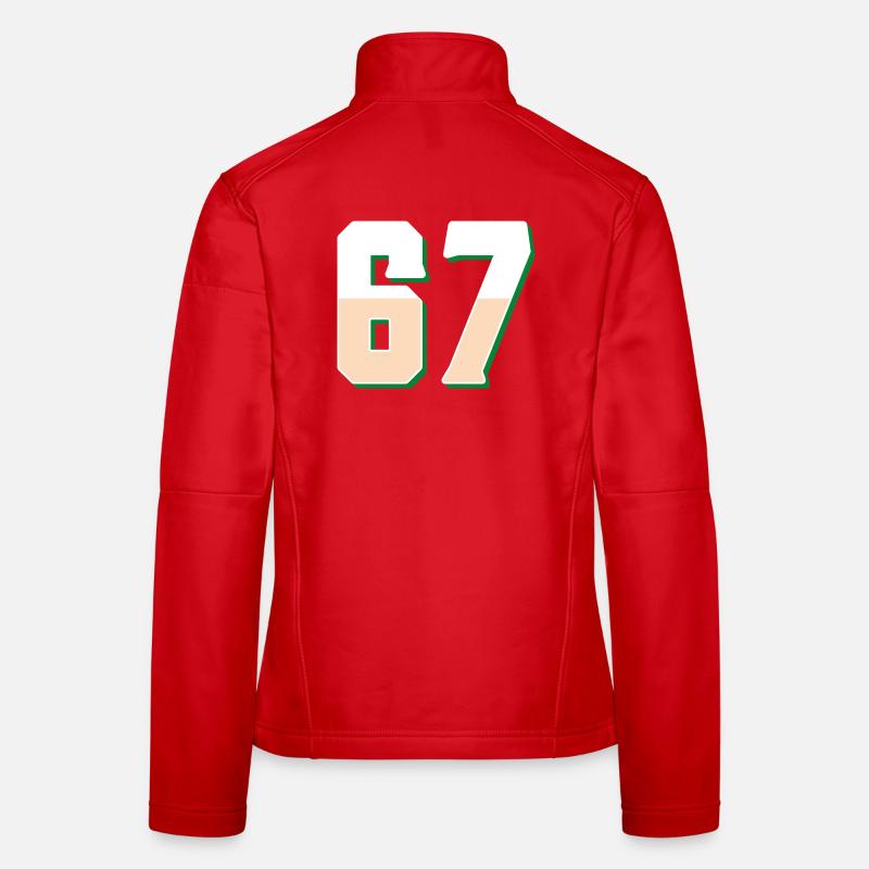 6 7 – Trendiges, minimalistisches Textdesign, Frauen Softshelljacke