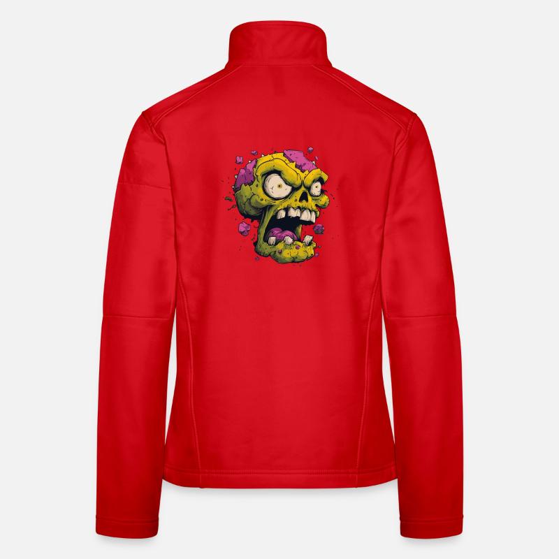 Exploding Skull – Comic Horror Motif Women's Softshell Jacket