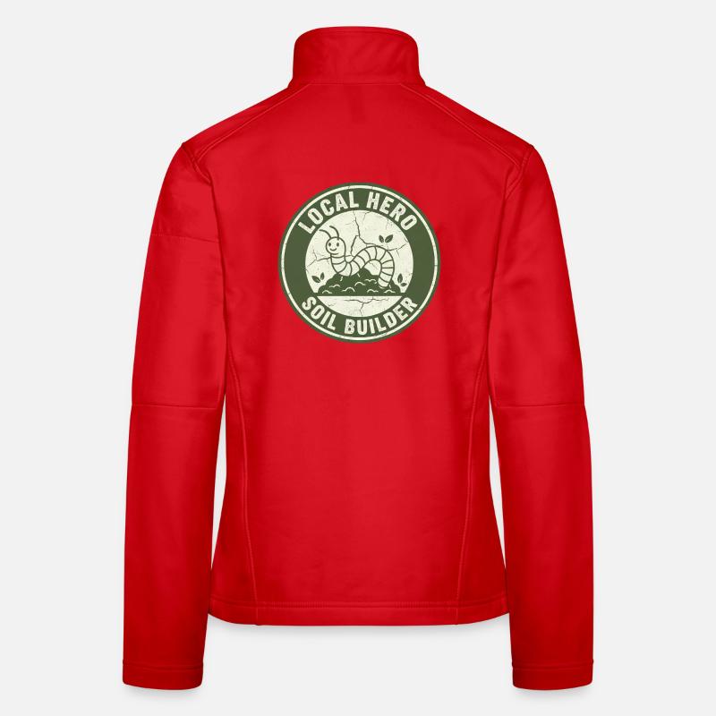 Earthworm Soil Conditioner Composter Garden Women's Softshell Jacket