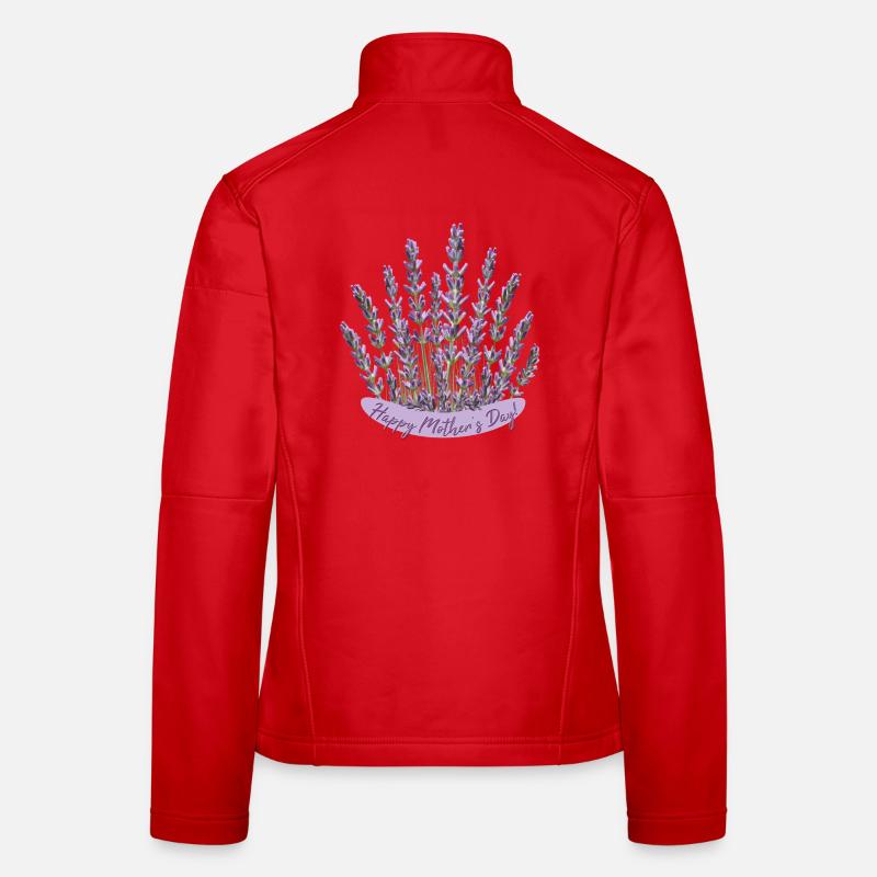 Lavendel Herz Muttertag Motiv beste Mama Frauen Softshelljacke
