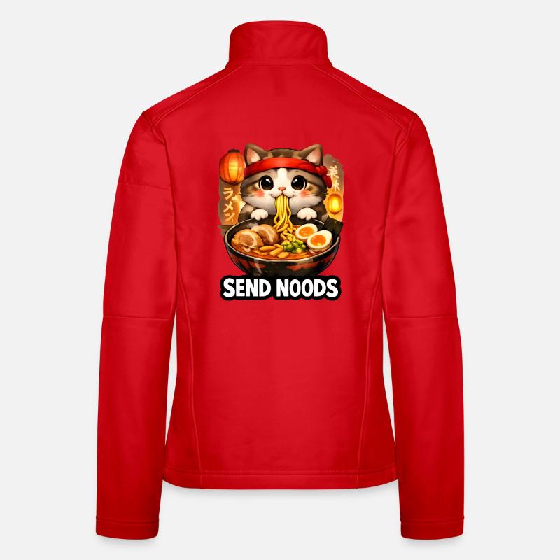 Ramen Cat Send Noods Women's Softshell Jacket