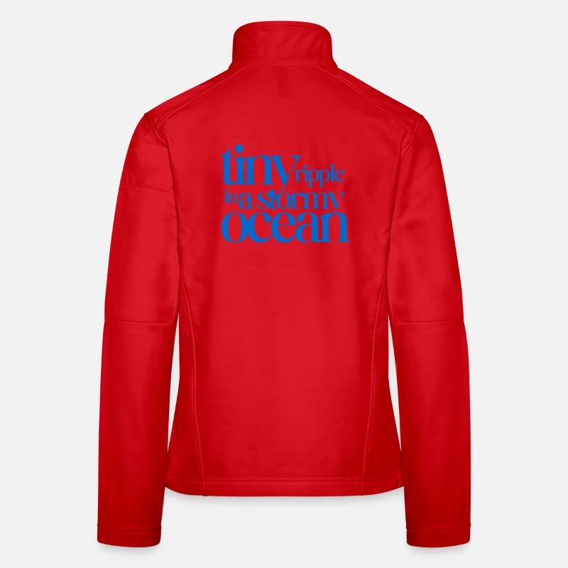 Tiny ripple in a stormy ocean - Women's Softshell Jacket - red