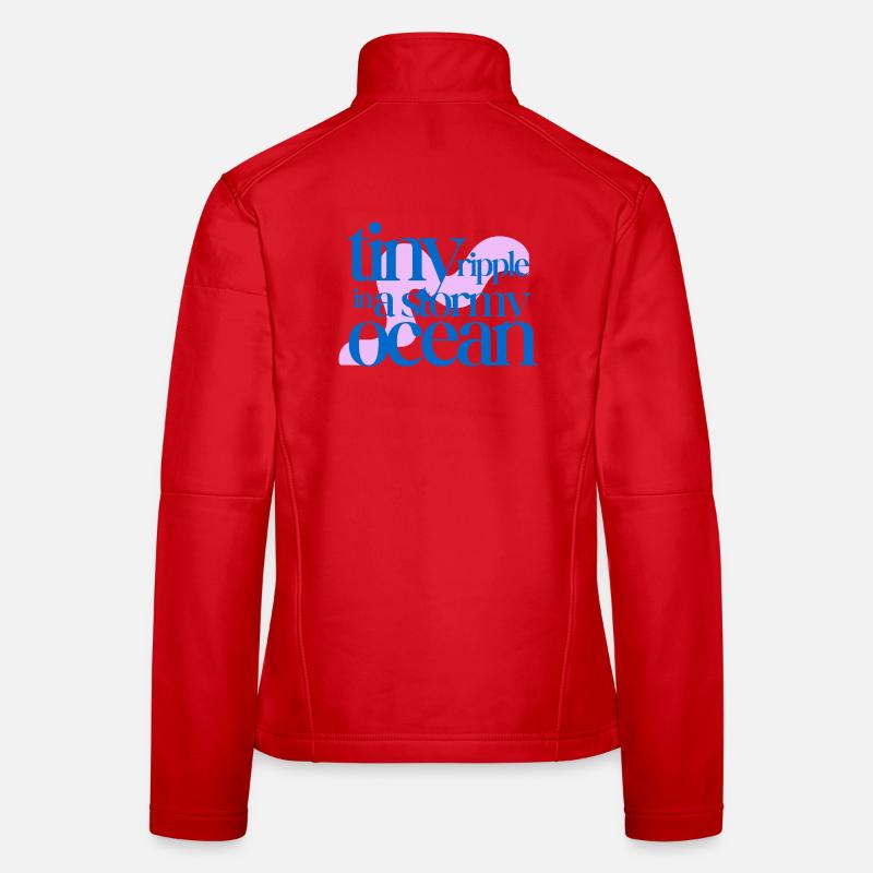 Tiny ripple in a stormy ocean (rosè background) - Women's Softshell Jacket - red