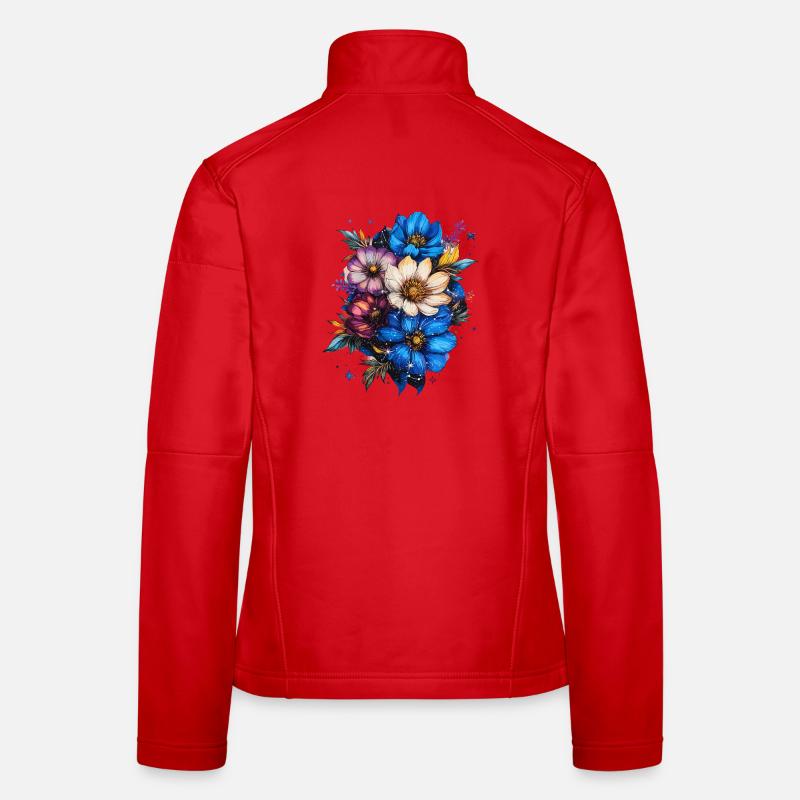 Blossom cosmos color explosion - Women's Softshell Jacket - red