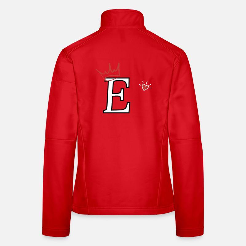 Letter e crown heart Women's Softshell Jacket