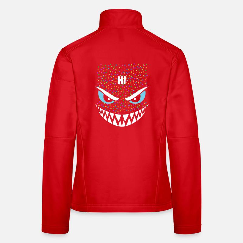 Hai | Big Face Kostüm Karneval Verkleidung Frauen Softshelljacke