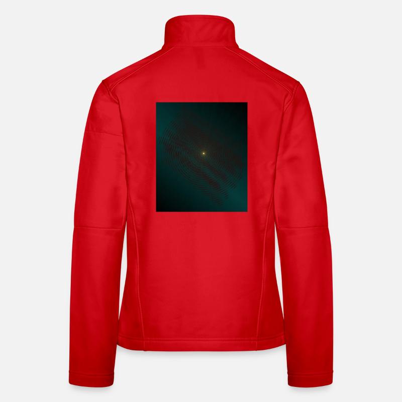 Spirale de lutte turquoise au centre Veste en tissu softshell Femme