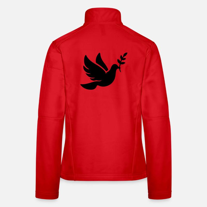 Taube Frieden Glaube Frauen Softshelljacke