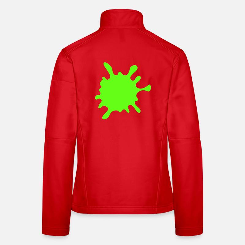 Neon Spritzer Splatter Frauen Softshelljacke
