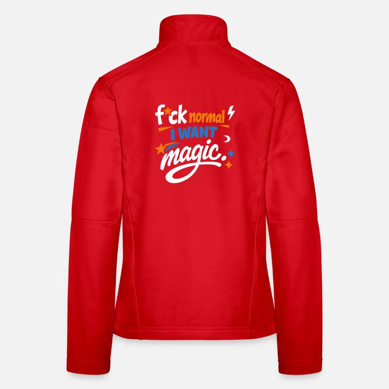 Magie statt Normalität: Mutig bunt Frauen Softshelljacke