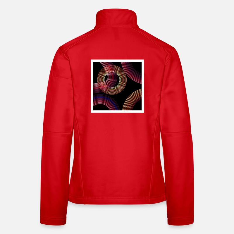 Neon Wirbel - Frauen Softshelljacke - Rot